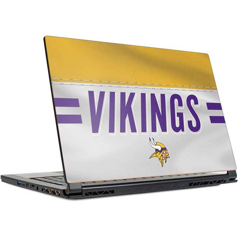NFL Minnesota Vikings White Striped MSI GS65 Stealth Laptop Skin