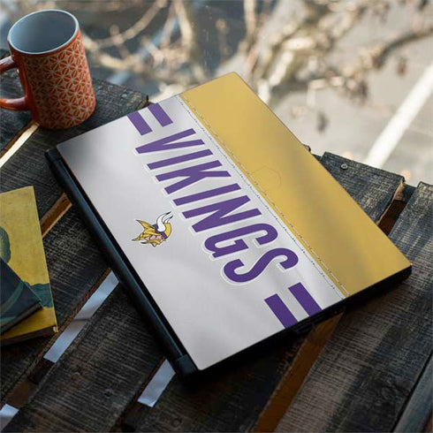 NFL Minnesota Vikings White Striped MSI GS65 Stealth Laptop Skin