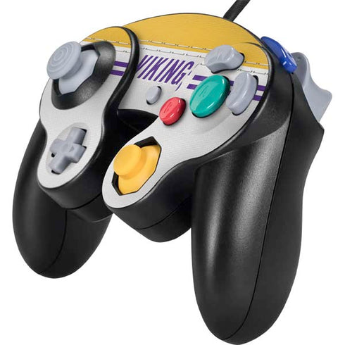 NFL Minnesota Vikings White Striped Nintendo GameCube Controller Skin