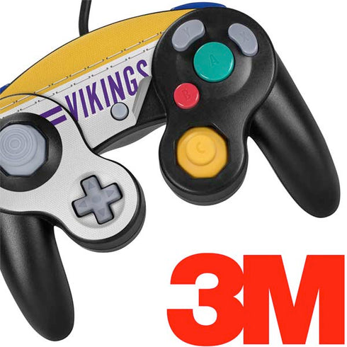 NFL Minnesota Vikings White Striped Nintendo GameCube Controller Skin