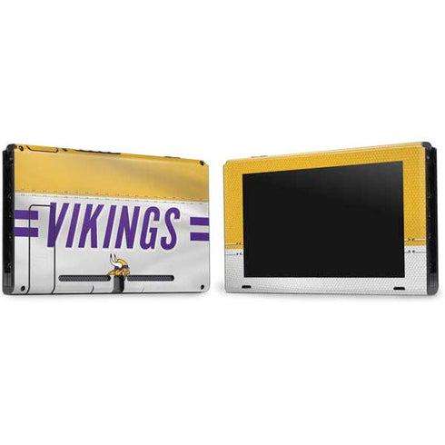 NFL Minnesota Vikings White Striped Nintendo Switch Bundle Skin