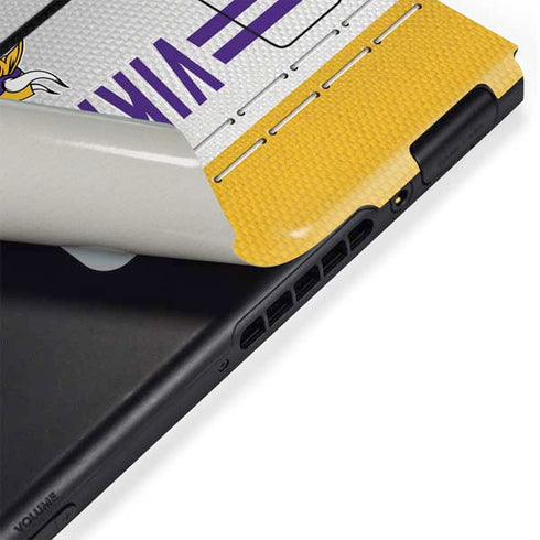 NFL Minnesota Vikings White Striped Nintendo Switch Bundle Skin