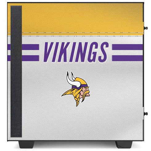 NFL Minnesota Vikings White Striped NZXT H510 Compact ATX Mid-Tower Case Skin