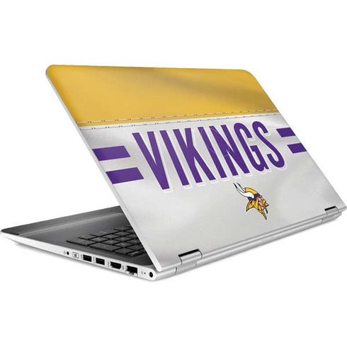 NFL Minnesota Vikings White Striped HP Pavilion Skin