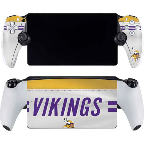 NFL Minnesota Vikings White Striped PlayStation Portal Remote Player Skin