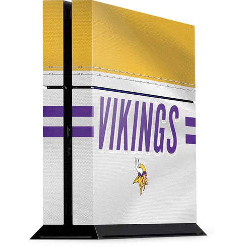 NFL Minnesota Vikings White Striped PS4 Console Skin