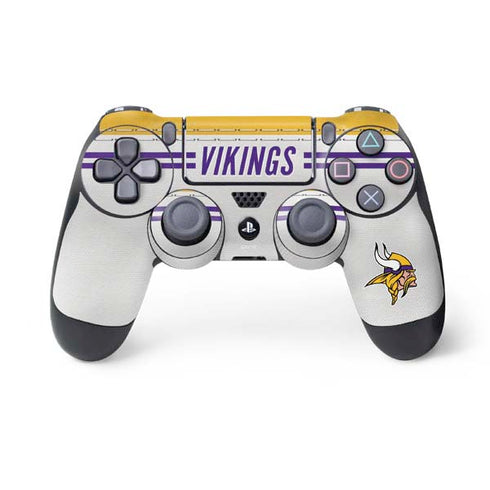 NFL Minnesota Vikings White Striped PS4 Controller Skin