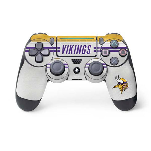 NFL Minnesota Vikings White Striped PS4 Pro/Slim Controller Skin