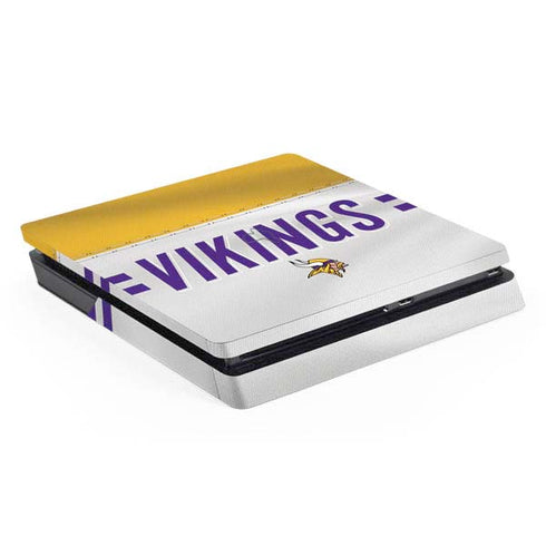 NFL Minnesota Vikings White Striped PS4 Slim Skin