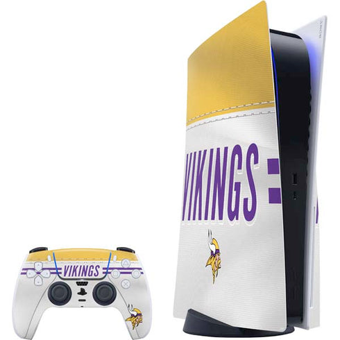 NFL Minnesota Vikings White Striped PS5 Bundle Skin