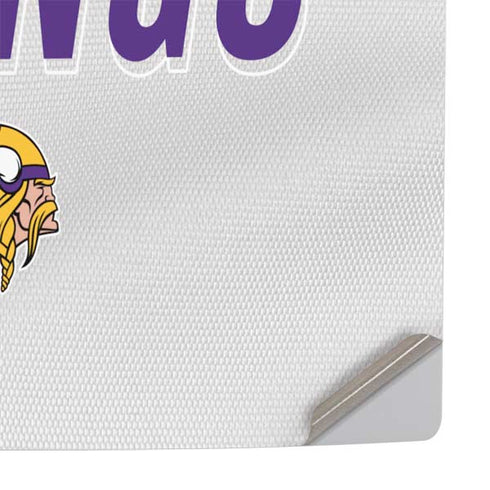 NFL Minnesota Vikings White Striped PS5 Console Skin