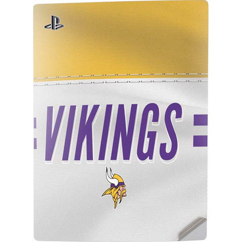 NFL Minnesota Vikings White Striped PS5 Digital Edition Console Skin