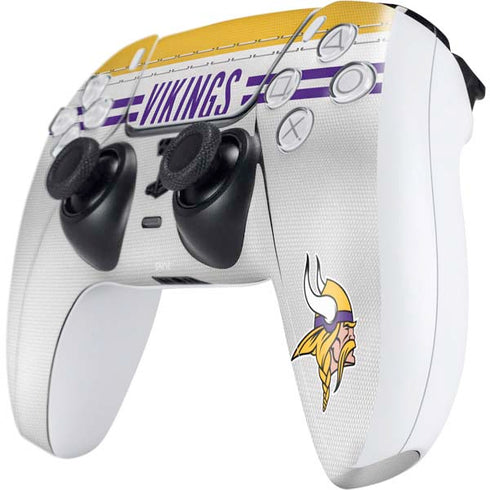 NFL Minnesota Vikings White Striped PS5 Controller Skin