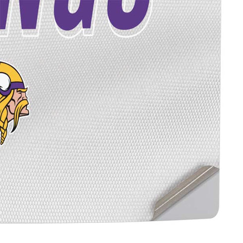 NFL Minnesota Vikings White Striped PS5 Slim Digital Edition Console Skin