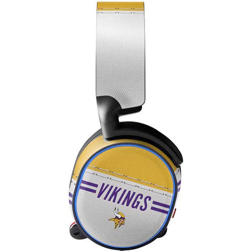 NFL Minnesota Vikings White Striped SteelSeries Arctis 5 Skin