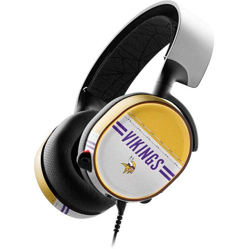 NFL Minnesota Vikings White Striped SteelSeries Arctis 5 Skin