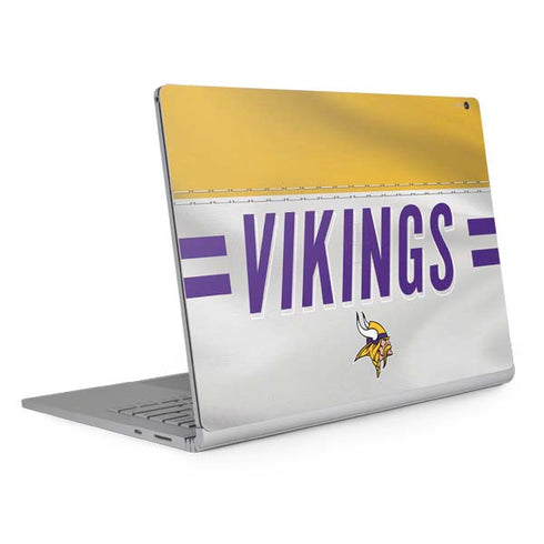 NFL Minnesota Vikings White Striped Surface Book 2 13.5in Skin
