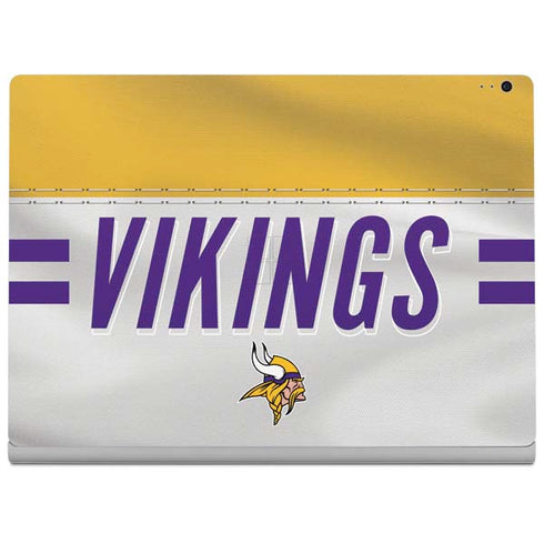 NFL Minnesota Vikings White Striped Surface Book 2 13.5in Skin