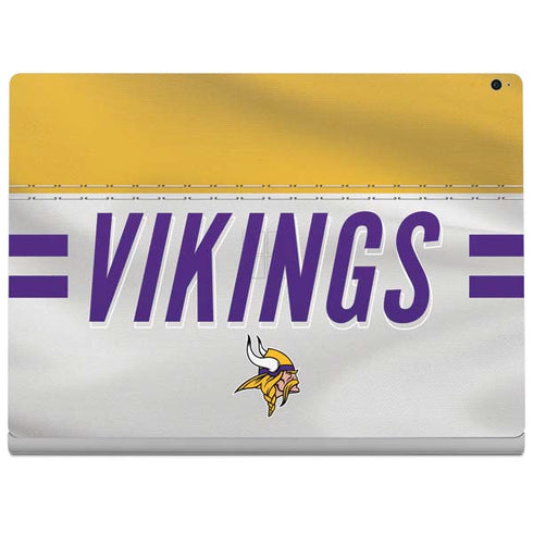 NFL Minnesota Vikings White Striped Surface Book 2 15in Skin