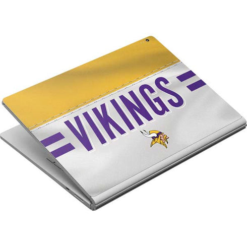 NFL Minnesota Vikings White Striped Surface Book Skin