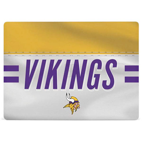 NFL Minnesota Vikings White Striped Surface Laptop 2 Skin