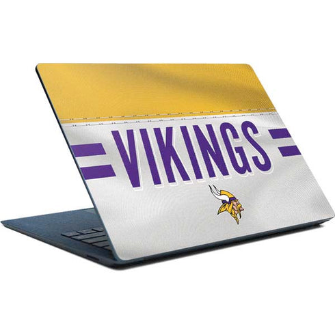 NFL Minnesota Vikings White Striped Surface Laptop Skin