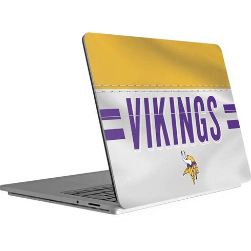 NFL Minnesota Vikings White Striped Surface Laptop Studio Skin