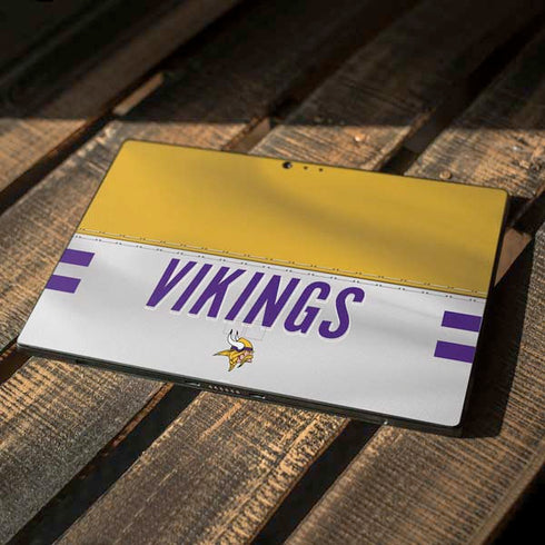 NFL Minnesota Vikings White Striped Surface Pro 6 Skin