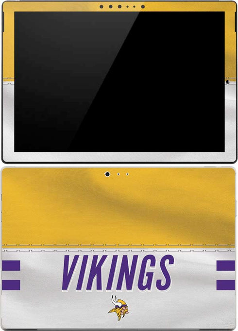 NFL Minnesota Vikings White Striped Surface Pro (2017) Skin