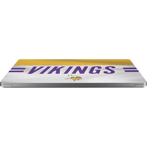 NFL Minnesota Vikings White Striped Universal Laptop 12in (9.8 x 6.8in) Skin