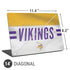 NFL Minnesota Vikings White Striped Universal Laptop 14in (11.4 x 8.2in) Skin