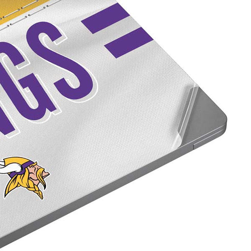 NFL Minnesota Vikings White Striped Universal Laptop 14in (11.4 x 8.2in) Skin