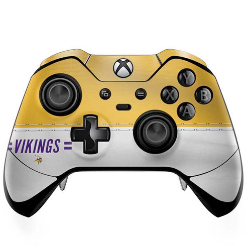 NFL Minnesota Vikings White Striped Xbox One Elite Controller Skin