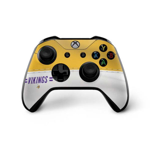 NFL Minnesota Vikings White Striped Xbox One X Controller Skin