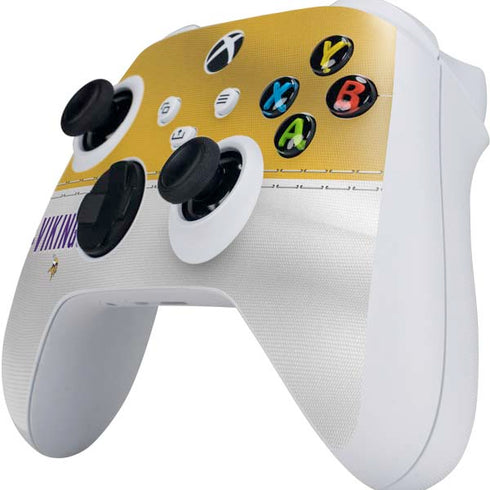 NFL Minnesota Vikings White Striped Xbox Series S Controller Skin