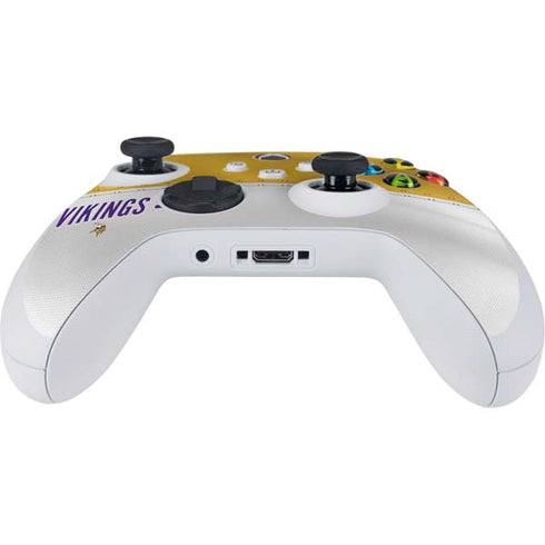 NFL Minnesota Vikings White Striped Xbox Series S Controller Skin