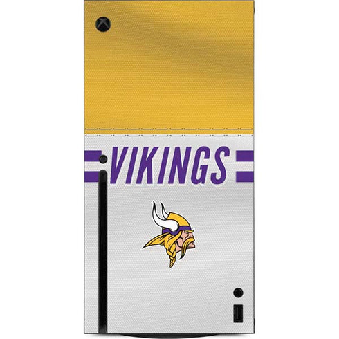 NFL Minnesota Vikings White Striped Xbox Series X Console Skin