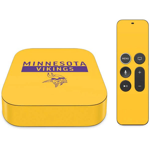 NFL Minnesota Vikings Yellow Performance Series Apple TV Skin