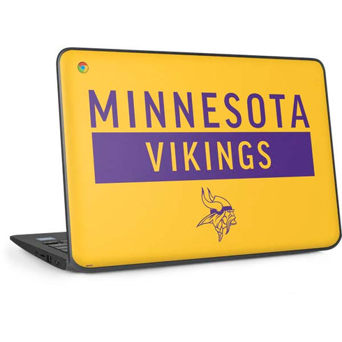 NFL Minnesota Vikings Yellow Performance Series HP Chromebook Skin