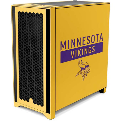 NFL Minnesota Vikings Yellow Performance Series Corsair 4000D Tempered Glass Mid-Tower ATX Case Skin