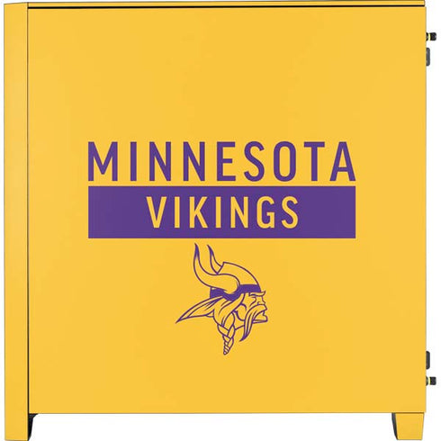 NFL Minnesota Vikings Yellow Performance Series Corsair 4000D Tempered Glass Mid-Tower ATX Case Skin