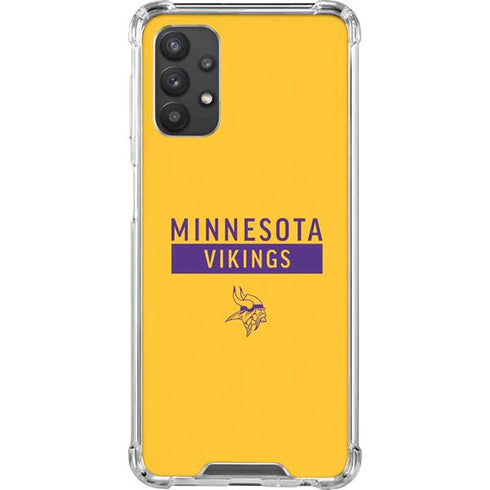 NFL Minnesota Vikings Yellow Performance Series Galaxy A32 5G Clear Case