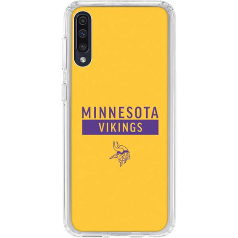 NFL Minnesota Vikings Yellow Performance Series Galaxy A50 Clear Case