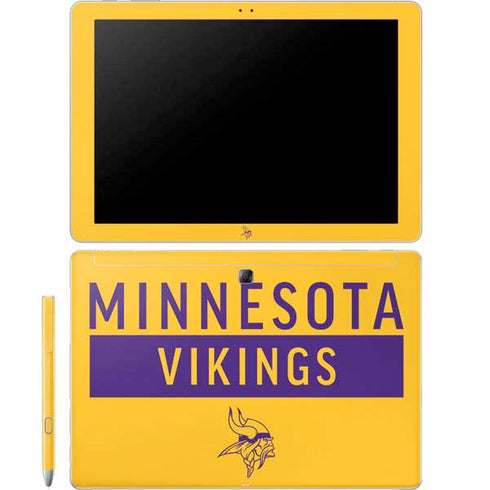 NFL Minnesota Vikings Yellow Performance Series Galaxy Book 12in Skin