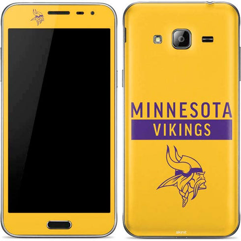 NFL Minnesota Vikings Yellow Performance Series Galaxy J3 Skin