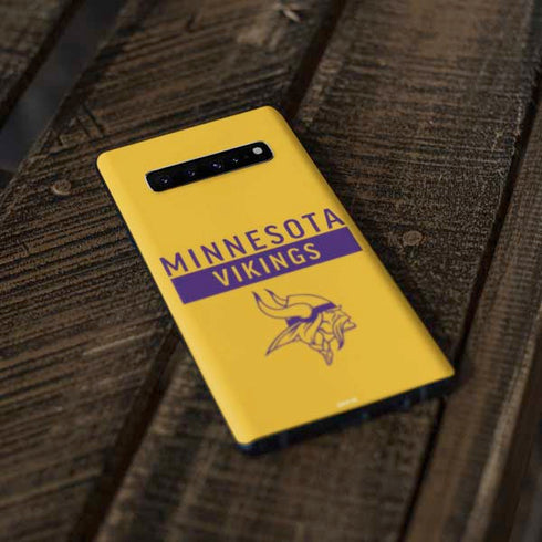 NFL Minnesota Vikings Yellow Performance Series Galaxy S10 Skin