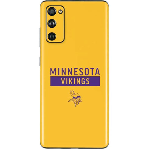 NFL Minnesota Vikings Yellow Performance Series Galaxy S20 Fan Edition Skin