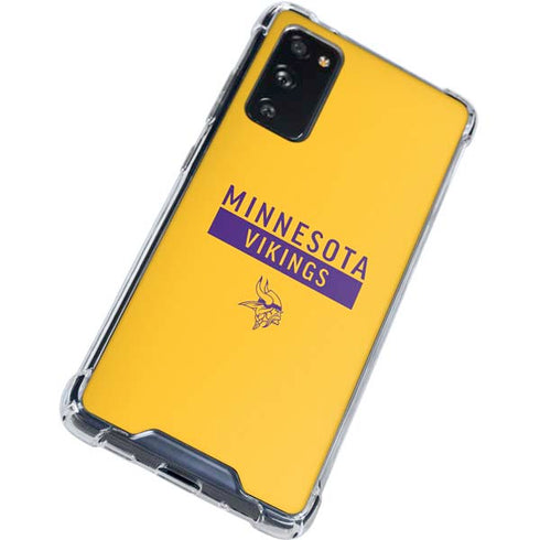 NFL Minnesota Vikings Yellow Performance Series Galaxy S20 FE Clear Case