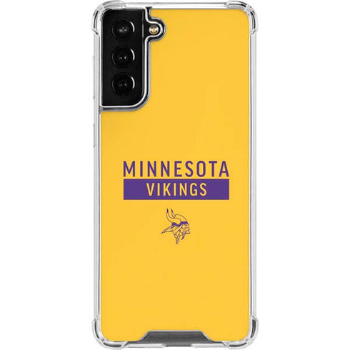 NFL Minnesota Vikings Yellow Performance Series Galaxy S21 FE Clear Case