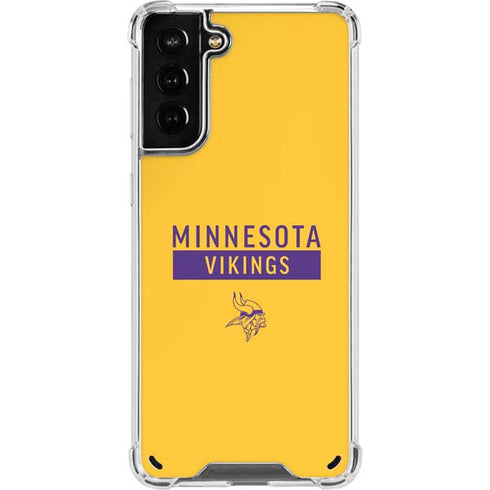 NFL Minnesota Vikings Yellow Performance Series Galaxy S21 Plus 5G Clear Case